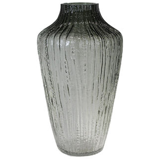 Декаративная ваза из дымчатого стекла 170*170*310